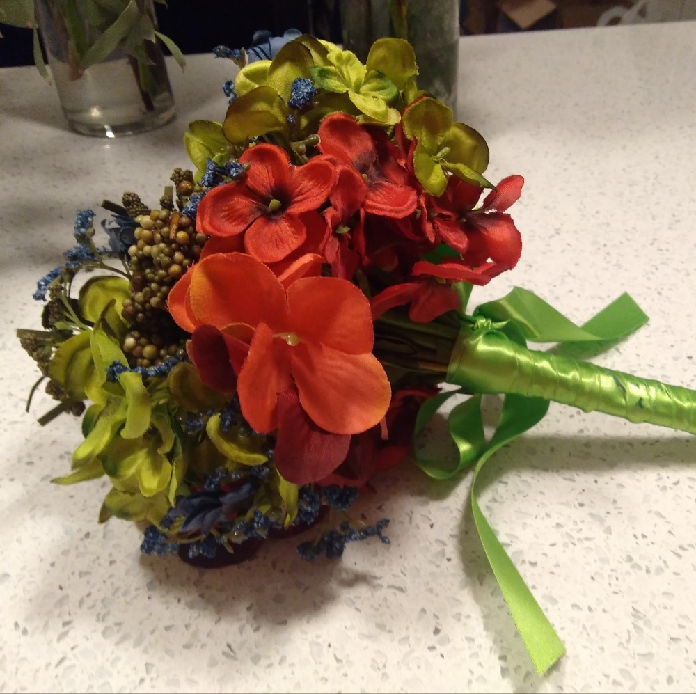 Faux floral bouquet